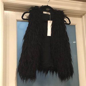 MINK PINK BLACK FUR VEST
